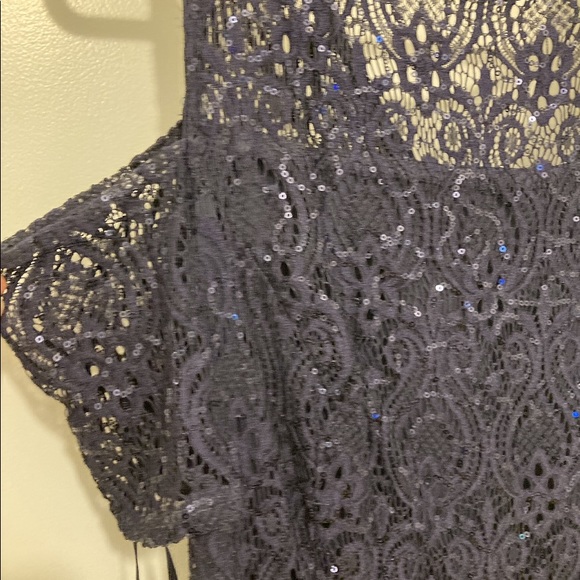 NWT Size 16 Navy Dress Cold Shoulder, MOB Dress, Bridal - Picture 4 of 7